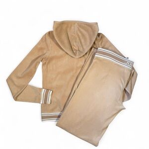 Vintage Juicy Couture Cream Velour Set Size Medium